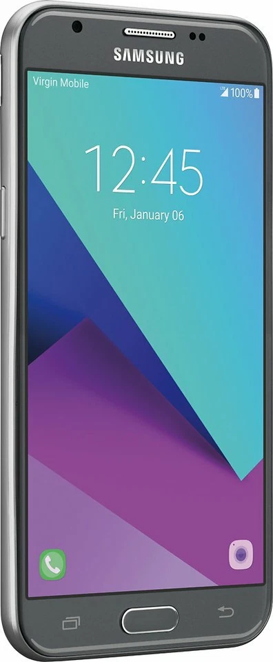 Samsung Galaxy J3 Emerge 16GB Silver 4G Prepaid Locked Virgin Mobile Open Box - Image 2 of 4