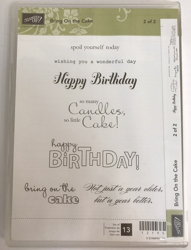STAMPIN' UP! BRING ON THE CAKE Cling Rubber Stamps Set of 13 #121958 Retired - Picture 3 of 4