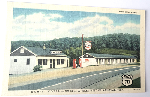 1948 WERBUNG PC HAM'S HOTEL CAFE GAS KINGSTON SPRINGS TN TEICH ARCHIVE POSTFRISCH