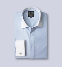 Non-Iron 100 Cotton Sky Blue Shirt   Twill Weave