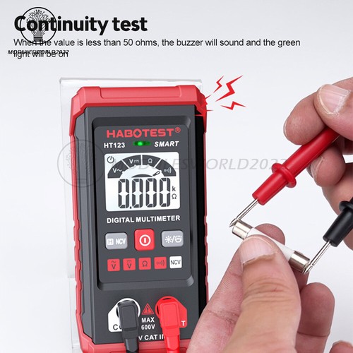 HABOTEST HT123 Digital Multimeter Smart Voltmeter Ohmmeter AC/DC Meter Tester US - Picture 13 of 21