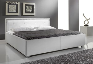 Designer Letto in pelle con Elementi Swarovski Imbottito Lusso ... Designer Letto in pelle con Elementi Swarovski Imbottito Lusso ...