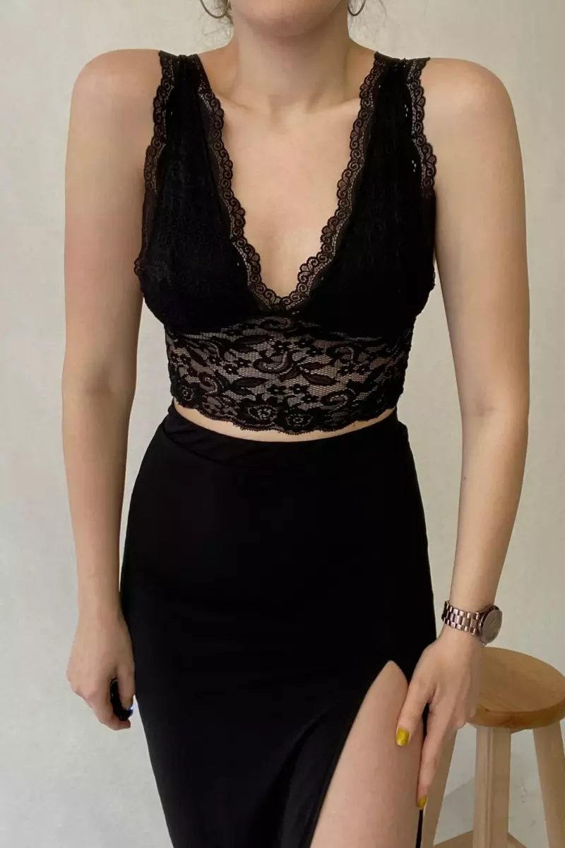 Black bralette dress cheap