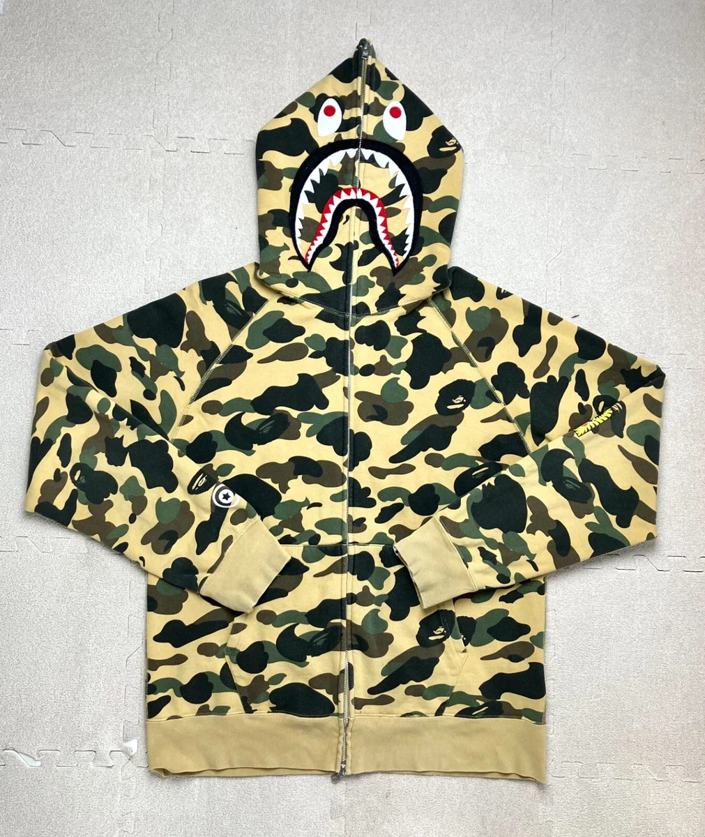 BAPE Shark Full Zip Hoodie Navy Men's - US