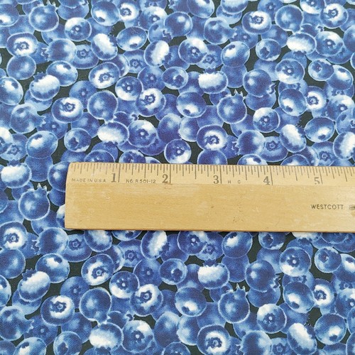 Cotton Print Fabric by Hi-Fashion Fabrics Blueberries 1.33 Yards x 44" - Picture 3 of 6