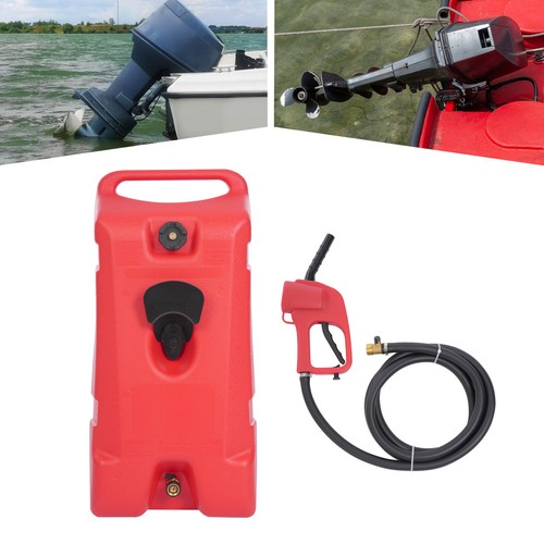 Tanque de combustible para barco 53L fueraborda tanque de gasolina portátil 14 gal para Mariner rojo - Imagen 22 de 24