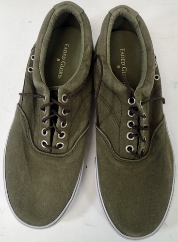 Scarpe da barca uomo in tela verde sbiadito Glory Donnelly taglia 8 usate in ottime condizioni - Foto 4 di 10