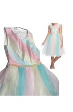 Pastel Sleeveless Tulle Princess Special Occasion Dress Bonnie Jean Girls Sz 10
