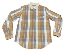 Vintage 80s Essentials Plaid Collared Button ...