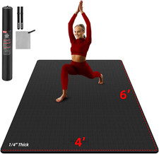 Extra Thick Non-Slip Yoga Mats for Home Gym - Wide  Long Exercise Mat