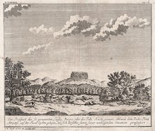 1736 Ceylon: View of the Toosce Mountain near Attipetty - Johann Wolfgang Heydt