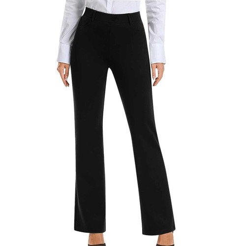 Women Office Pants Business Casual Work Pants with Pocket Pull On Regular Slacks - Picture 25 of 51