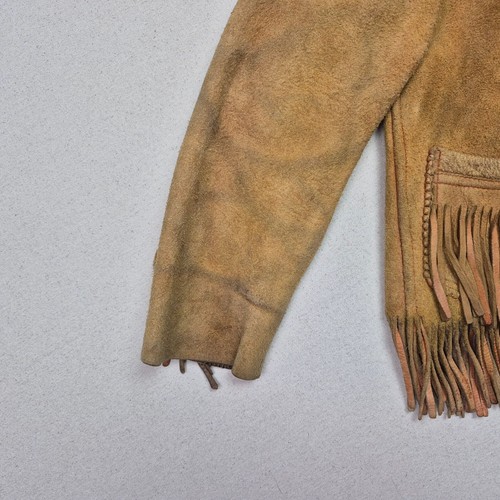 Handmade 60s Kids Leather Adventure Western Coat Sz 8 Fringe EXCELLENT CONDITION - Picture 5 of 8