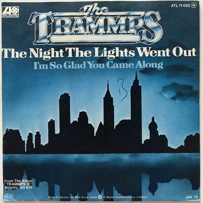 Trammps - The Night the Lights went out - 7'' near mint - mit Promosheet