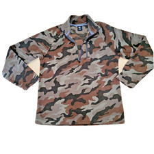 Starter Camo Fleece Pullover Small 1/4 Zip Camouflage Sweatshirt Hunting Fishing