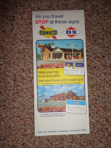 Mapa vintage de Massachusetts Connecticut Rhode Island de 1972 - ""73 Sun Oil Co. - Imagen 2 de 3