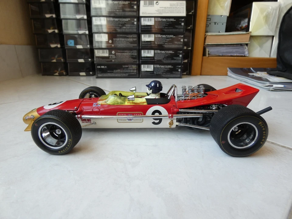 Lotus Ford Tipo 49B Graham Hill #9 Gp Monaco 1968 1/18 Exoto F1 - Immagine 2 di 4