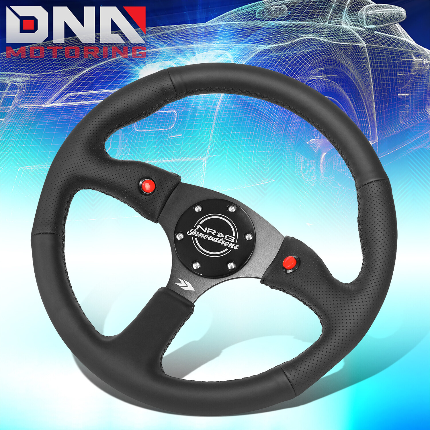 Купить NRG Innovations 350mm 2" Depth Leather Steering Wheel на Аукцион