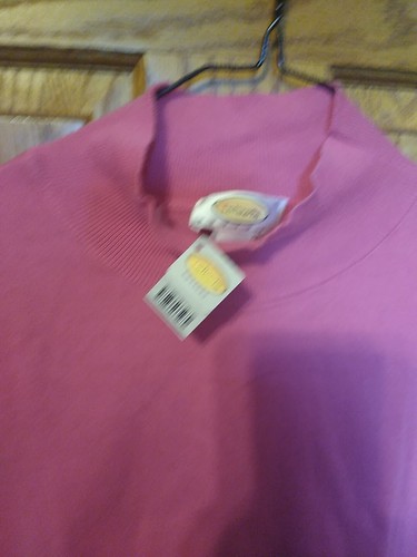 Talbots Sweater Womens S Rose Pink Long Sleeve Mock Neck Cotton NWT - Picture 4 of 5
