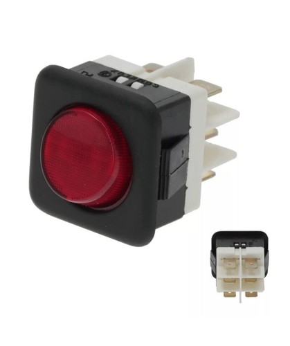 CLASSIC CLASSEQ 7.12.4/5 RED ILLUMINATED ON / OFF 240V SQUARE ROCKER SWITCH