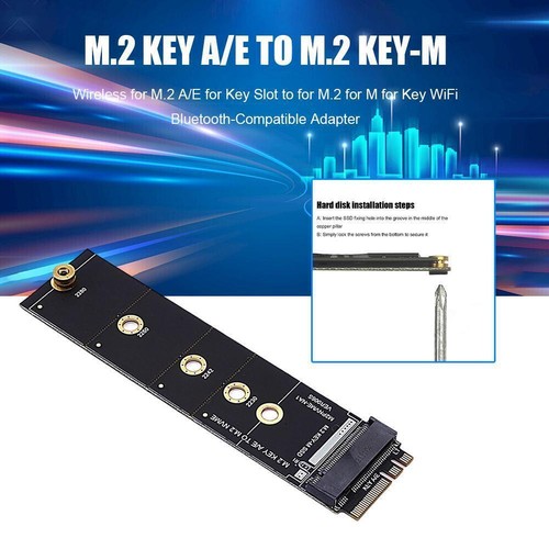 M.2 Key AE auf M.2 NVME Adapterkarte Sockel für NVMe SSD PCI Express Por* M3F8 - Photo 3/9