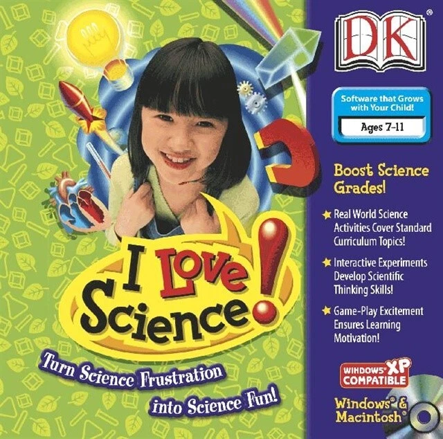 DK I Love Science (Ages 7-11) (CD, 2000) for Win/Mac - NEW CD in SLEEVE - Image 2 of 2