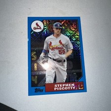 STEPHEN PISCOTTY 2017 Topps Chrome Silver Pack BLUE MOJO REFRACTOR #87-SP /115