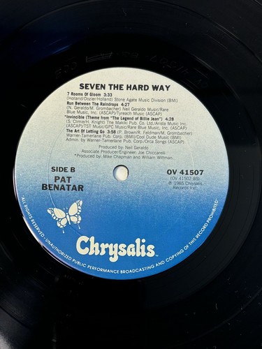 Pat Benatar Seven The Hard Way LP Chrysalis OV 41507 Vinyl In Shrink Near Mint - Picture 9 of 9