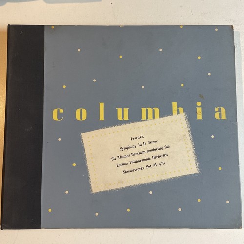 12" 78 RPM Set (5) Thomas Beecham-Franck Symphony in D Minor/Columbia M-479
