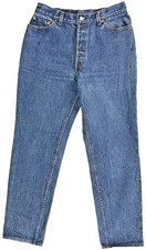 Vintage 80's Women's Levi's 18501-0115 Blue Denim Jeans Size 16 Hemmed Made USA