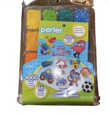 PERLER 17605 Assorted Fuse Beads Kit with Storage Tray and Pattern Book NEW 