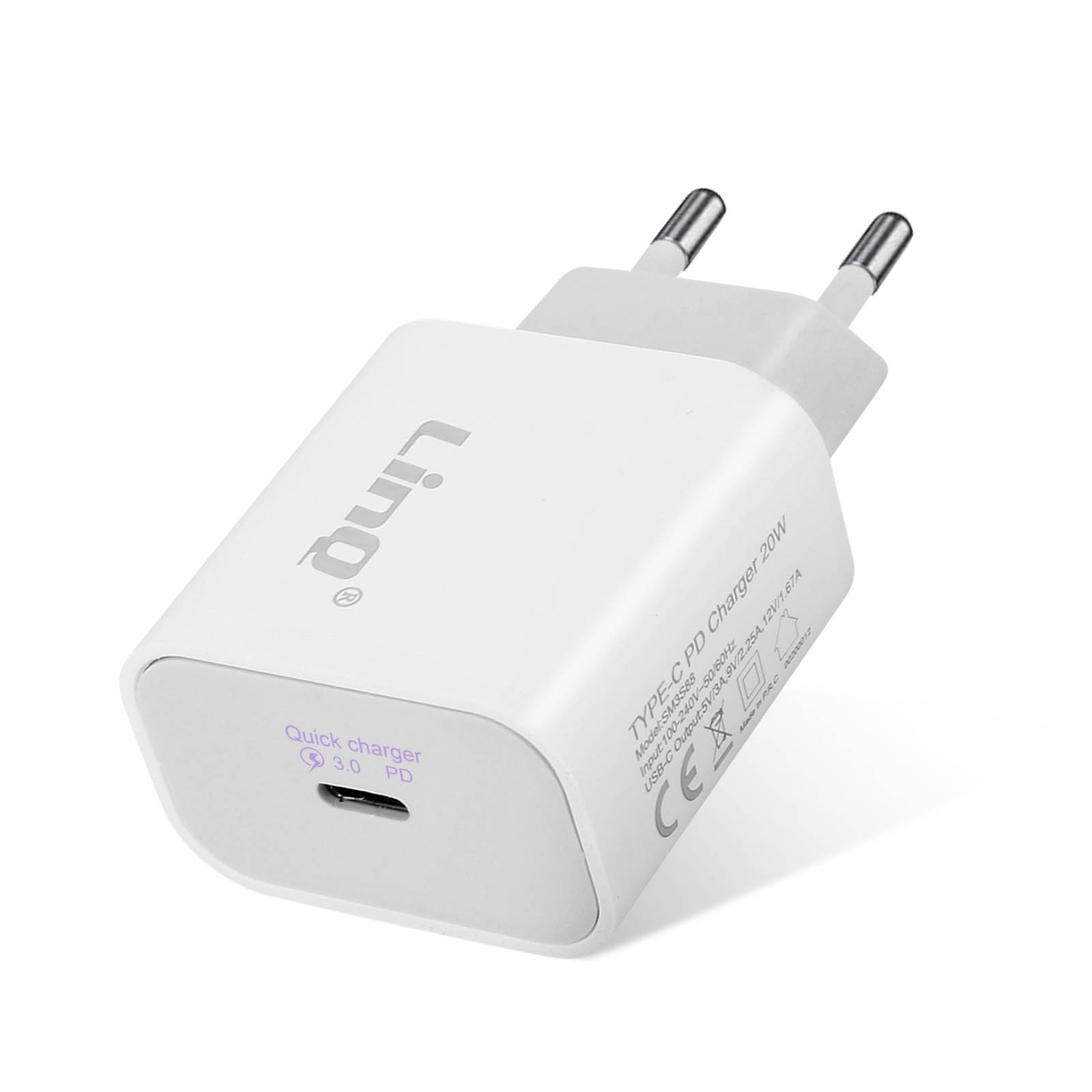 Chargeur rapide USB C 18W avec protocole de charge Power Delivery LinQ