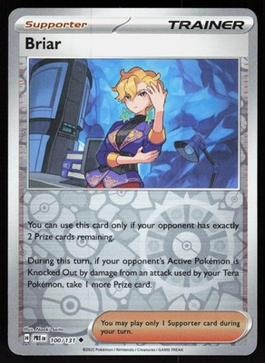 BRIAR 100/131 UNCOMMON PRISMATIC EVOLUTIONS POKEMON REVERSE HOLO NM