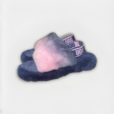 Ugg Fluff Slides Pink Grey Gradient Size 1