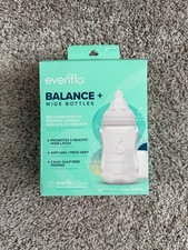 Evenflo Balance Plus 2-Pack Wide Neck Bottles White, 9oz- NEW