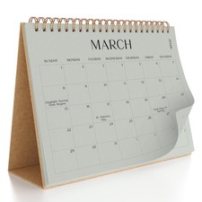 Aesthetic Desk Calendar 2026 - Runs until December 2026 - Earth Tones