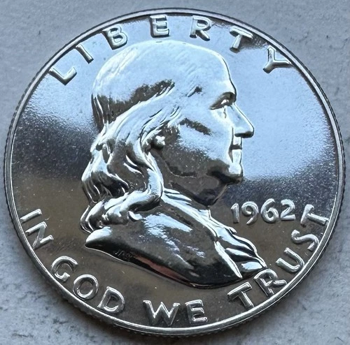 1962 Proof Franklin Half Dollar 90% Silver-INV#8754