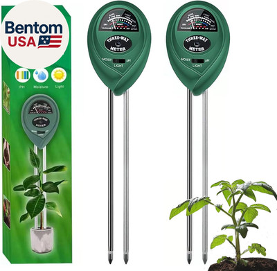 2 Pack Soil Tester, 3-In-1 Plant Moisture Meter Light and PH Tester Garden Lawn
