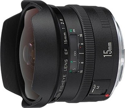 Canon EF 15mm f2.8 Fisheye schwarz Objektiv Fotografie Kamera Objektiv