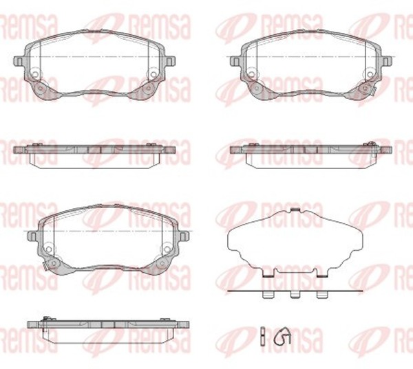 Bremsbelagsatz Scheibenbremse Remsa 1858.02 FüR Toyota Yaris Cross Corolla AWD-image