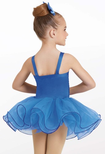 Dance Costume Weissman 12410 Medium Child Blue Tutu Jazz Sequin - Picture 2 of 3