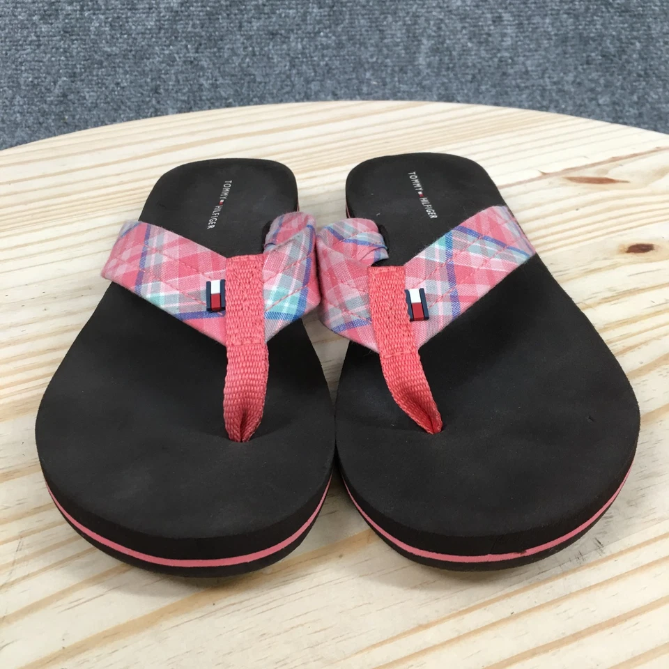 Sandalias Tommy Hilfiger Para Mujer 8 M Cónica Chanclas Multicolor Puntera Informales Foto 4 de 4