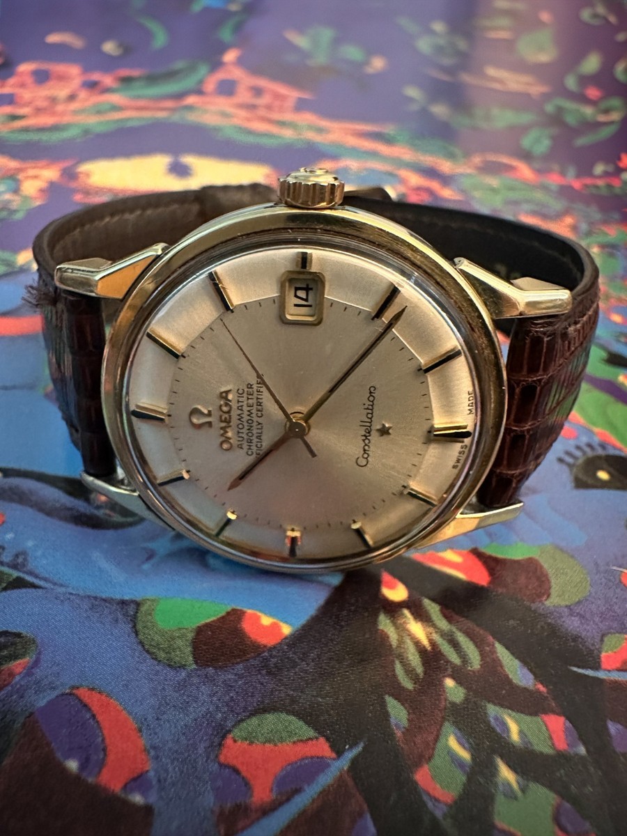 Vintage Omega Constellation Automatic Gold Cap Pie Pan Date
