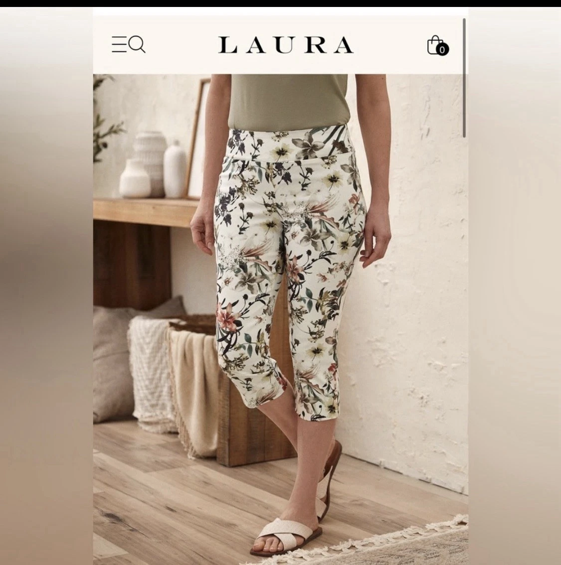 Laura woman’s 6p/ Tropical Print Pull-On Capris/ vacation wear
Opens in a new window or tab