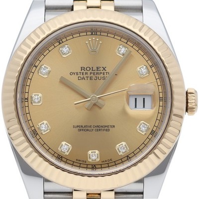 ROLEX Datejust 41 Men's Watch 10P Diamond Jubilee 126333G K18YG/Stainless St...