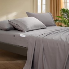 Deep Pocket Queen Sheet Set - 4 Piece QueenSize Bed Sheets - Breathable Coo...