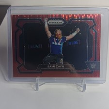 2024 Prizm WWE #77 Sami Zayn Red Pulsar /399