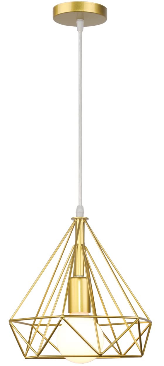 Suspension luminaire rétro 25cm avec abat-jour cage orientable pour ampoule E27