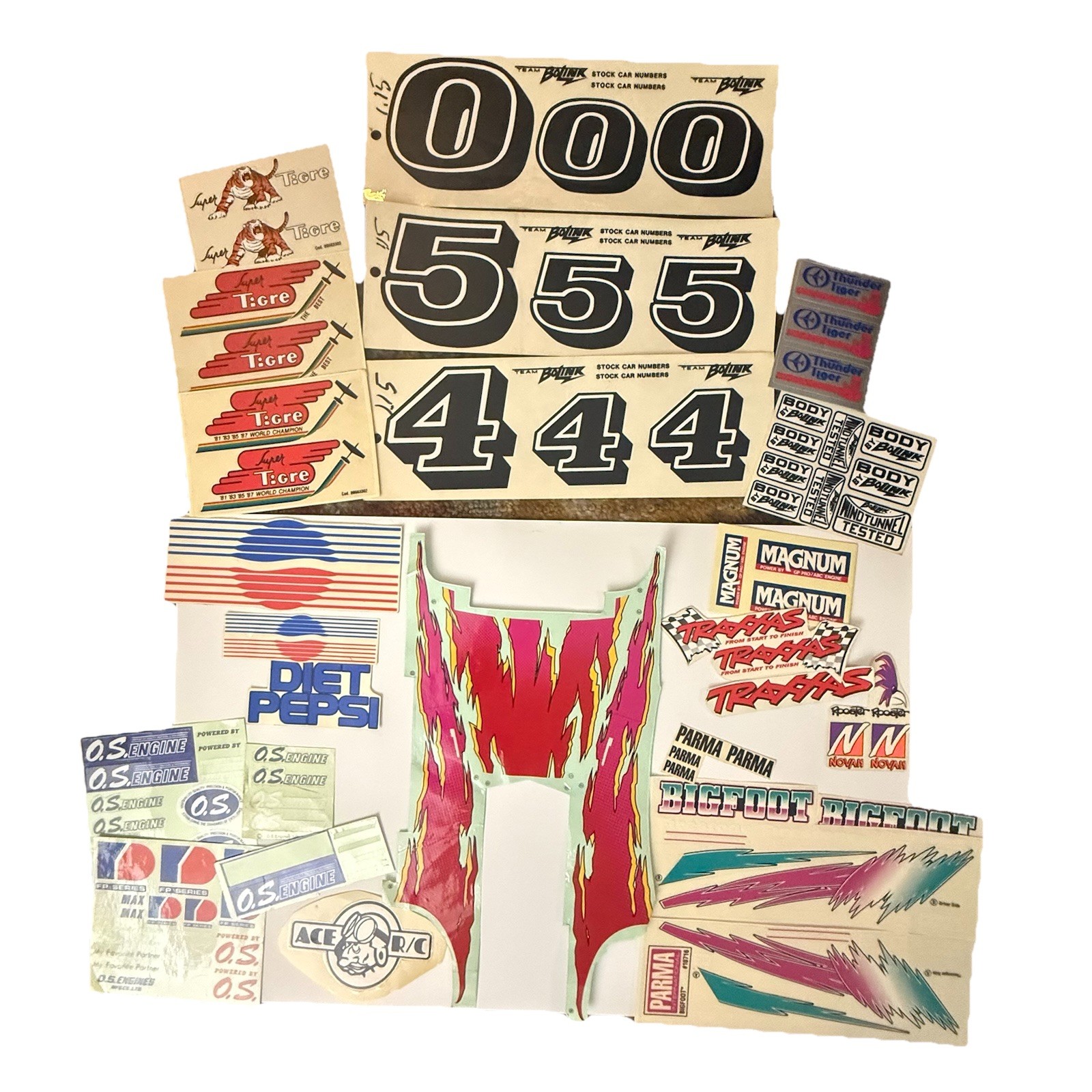 Decal Sticker Lot Over 20 Stock Car Nbrs Bigfoot Diet Pepsi 