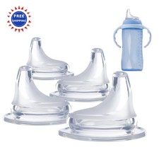 Replacement Silicone Spout 4Pack Compatible with NUK Sippy Cup Nipples Soft
